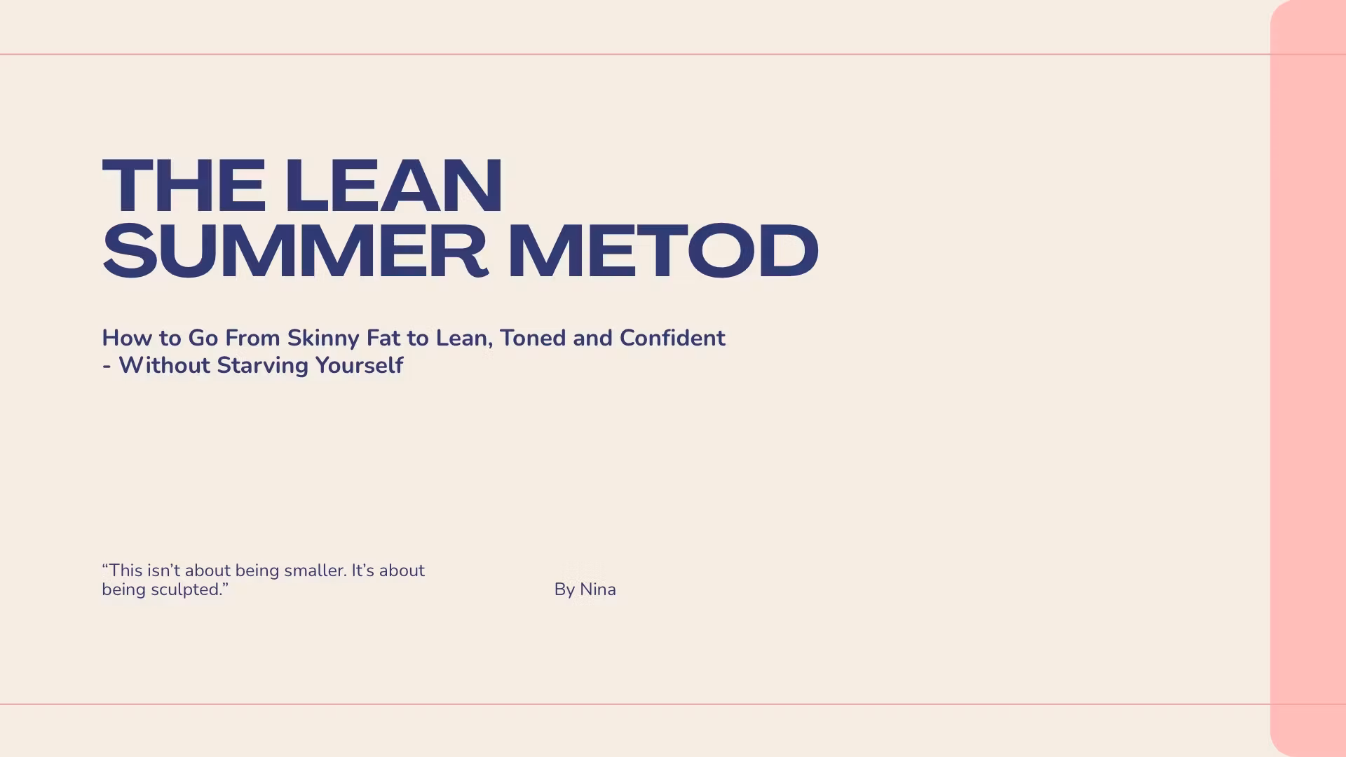 The Lean and Sculpt Mhetod