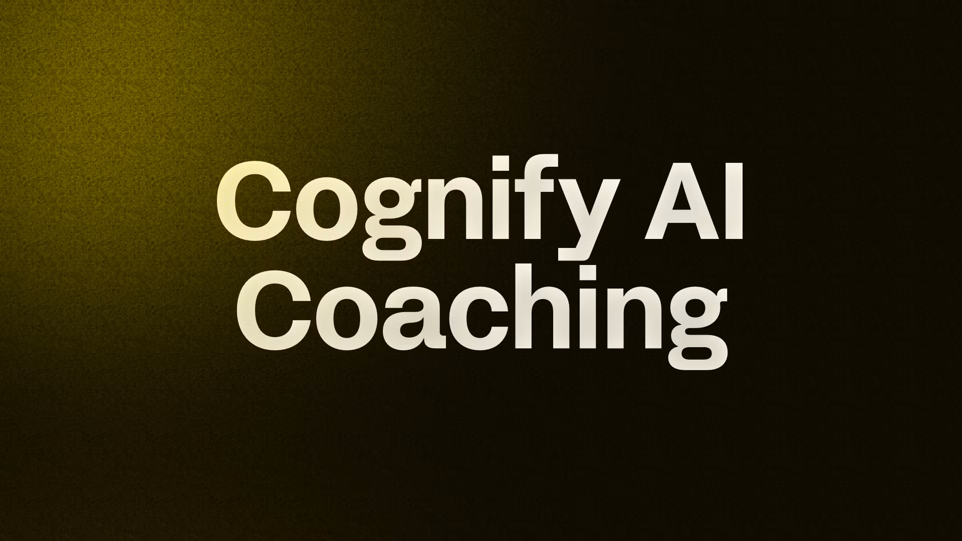 Cognify AI Coaching