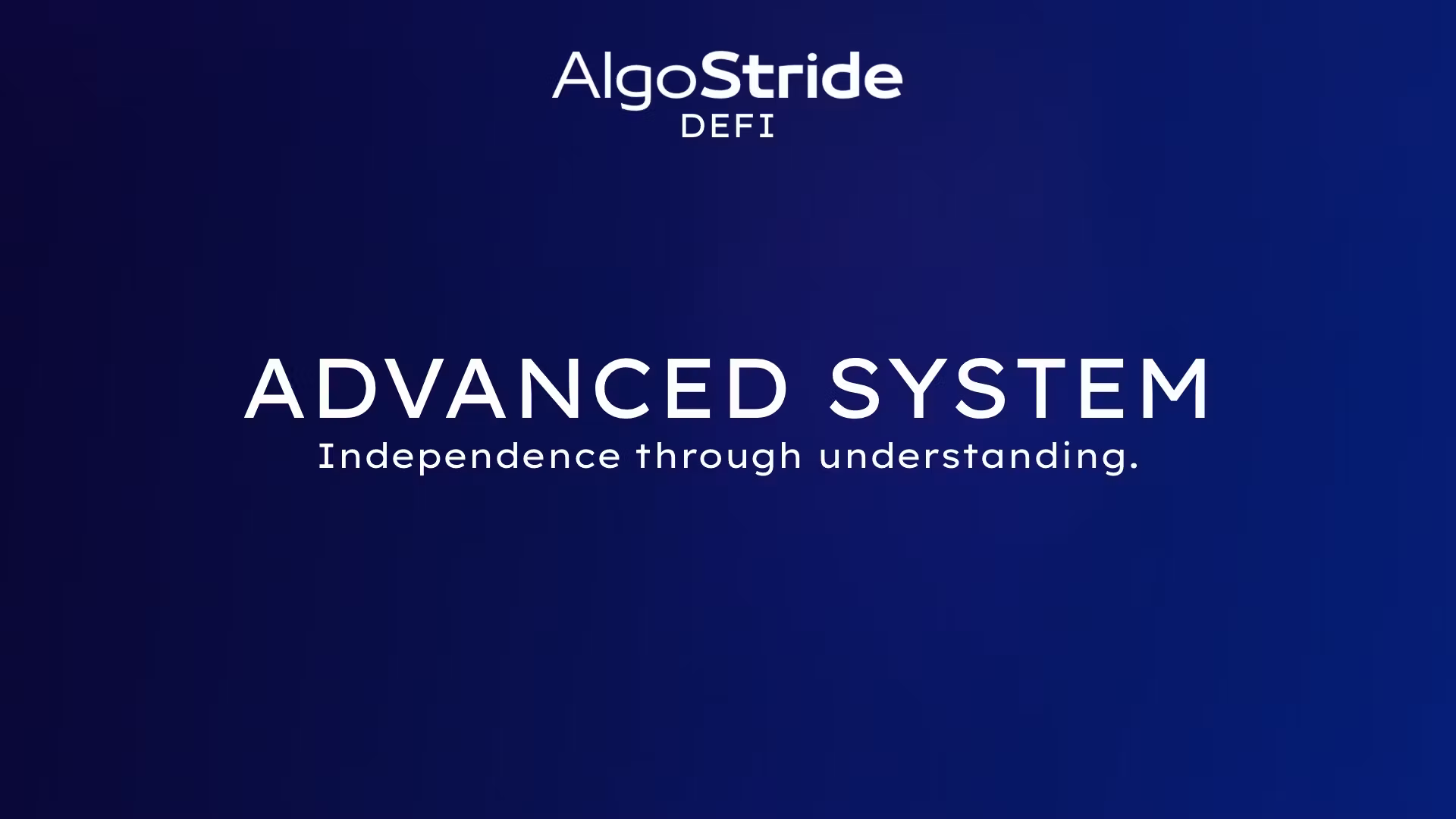 AlgoStride DeFi - Advanced