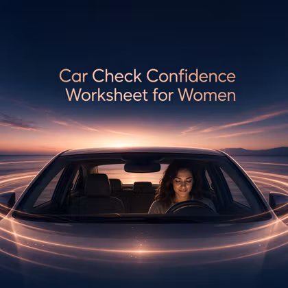 Car Check Confidence Worksheet for Women