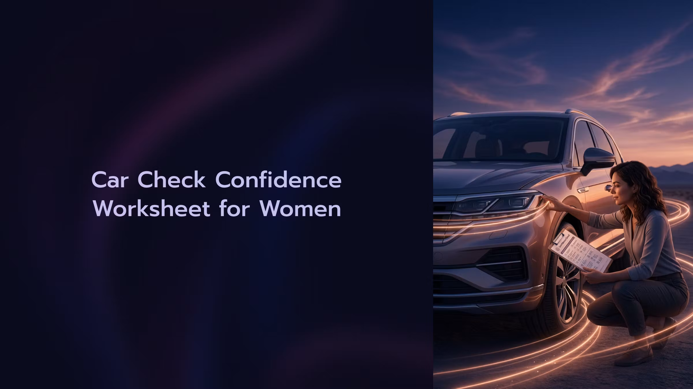 Car Check Confidence Worksheet for Women