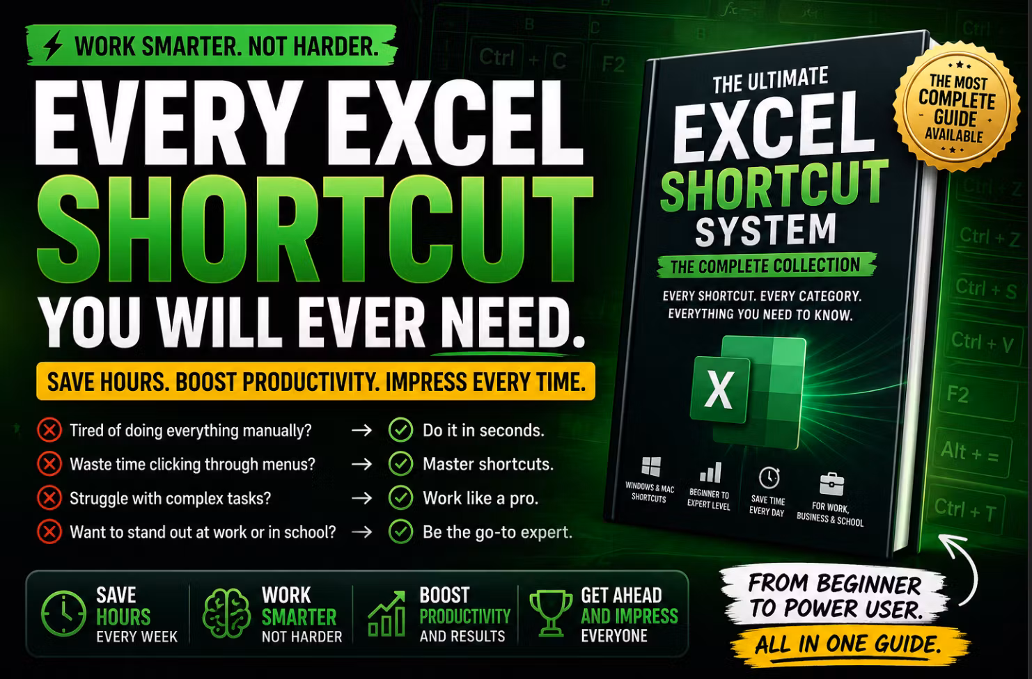 Excel Mastery: The Complete Shortcut System
