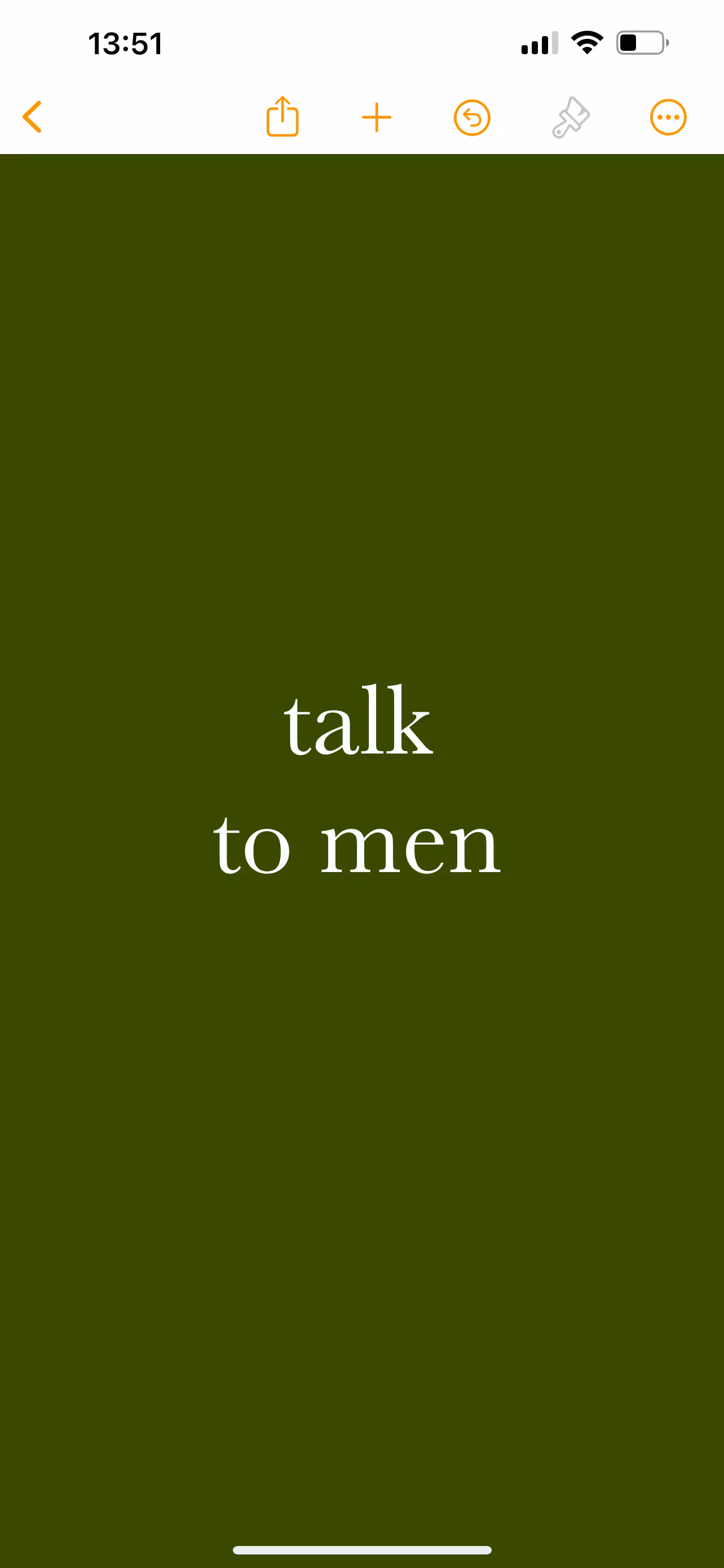 Talk to men