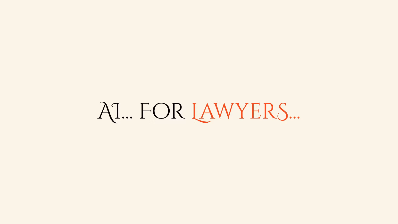 The AI Powered Law Firm
