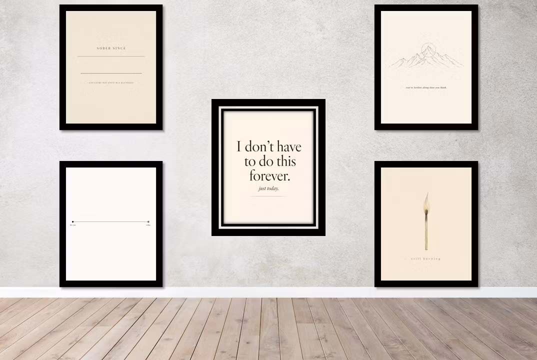 The Recovery Collection — 5 Minimalist Sobriety Prints