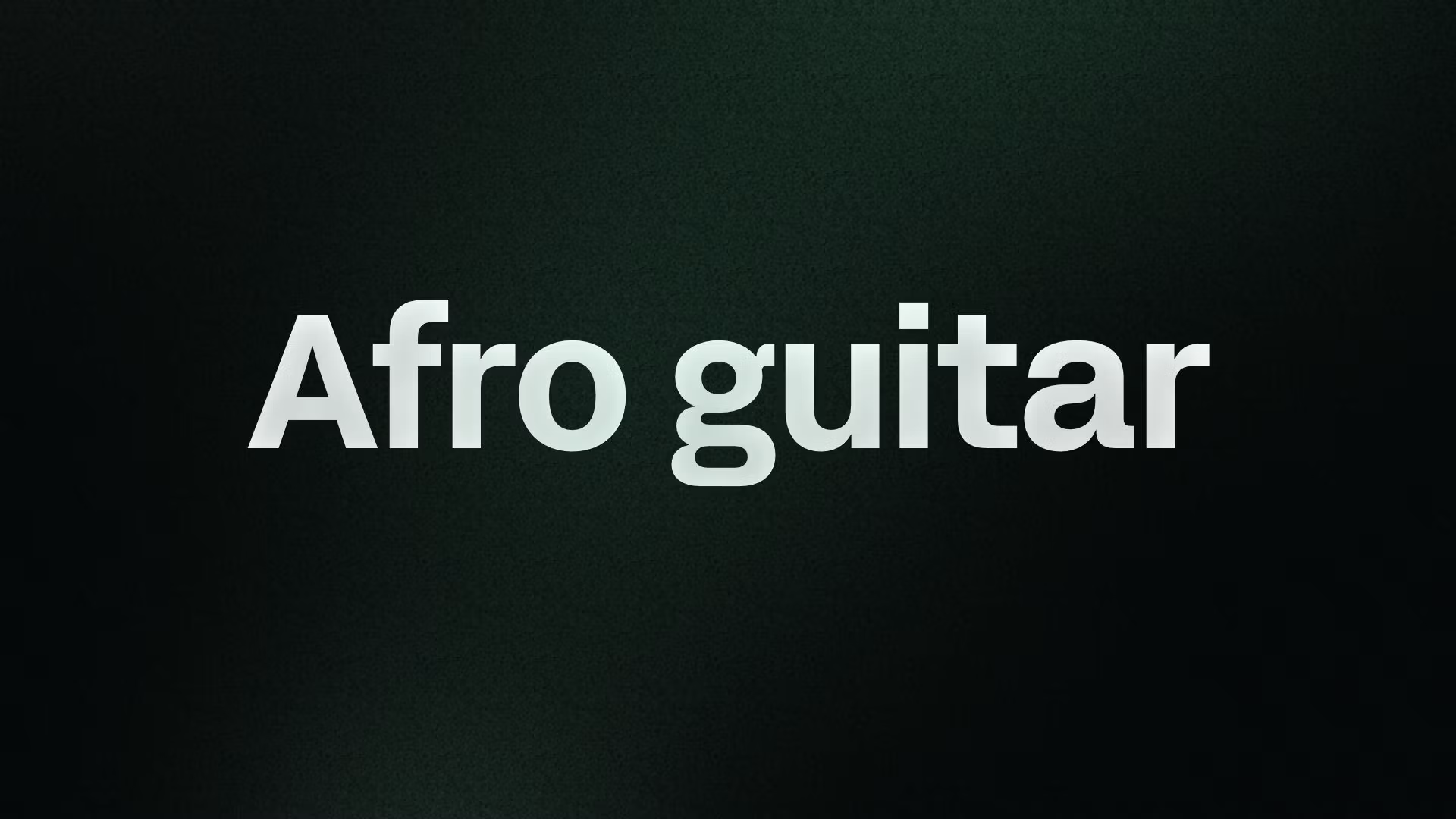 how to play the African guitar