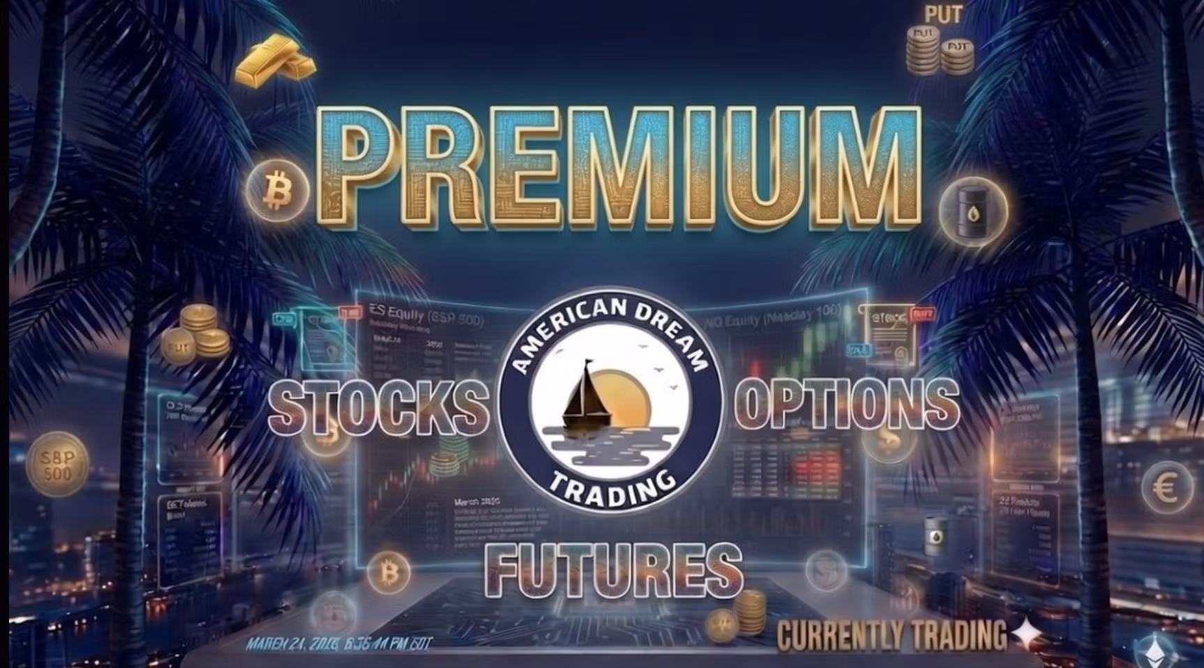 Stocks, Options, & Futures Trading Premium