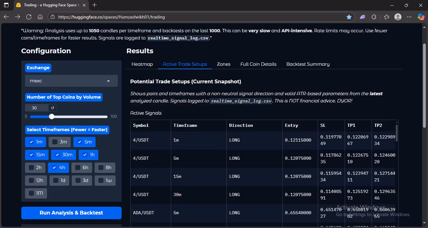 Huggingface Crypto Trading Bot