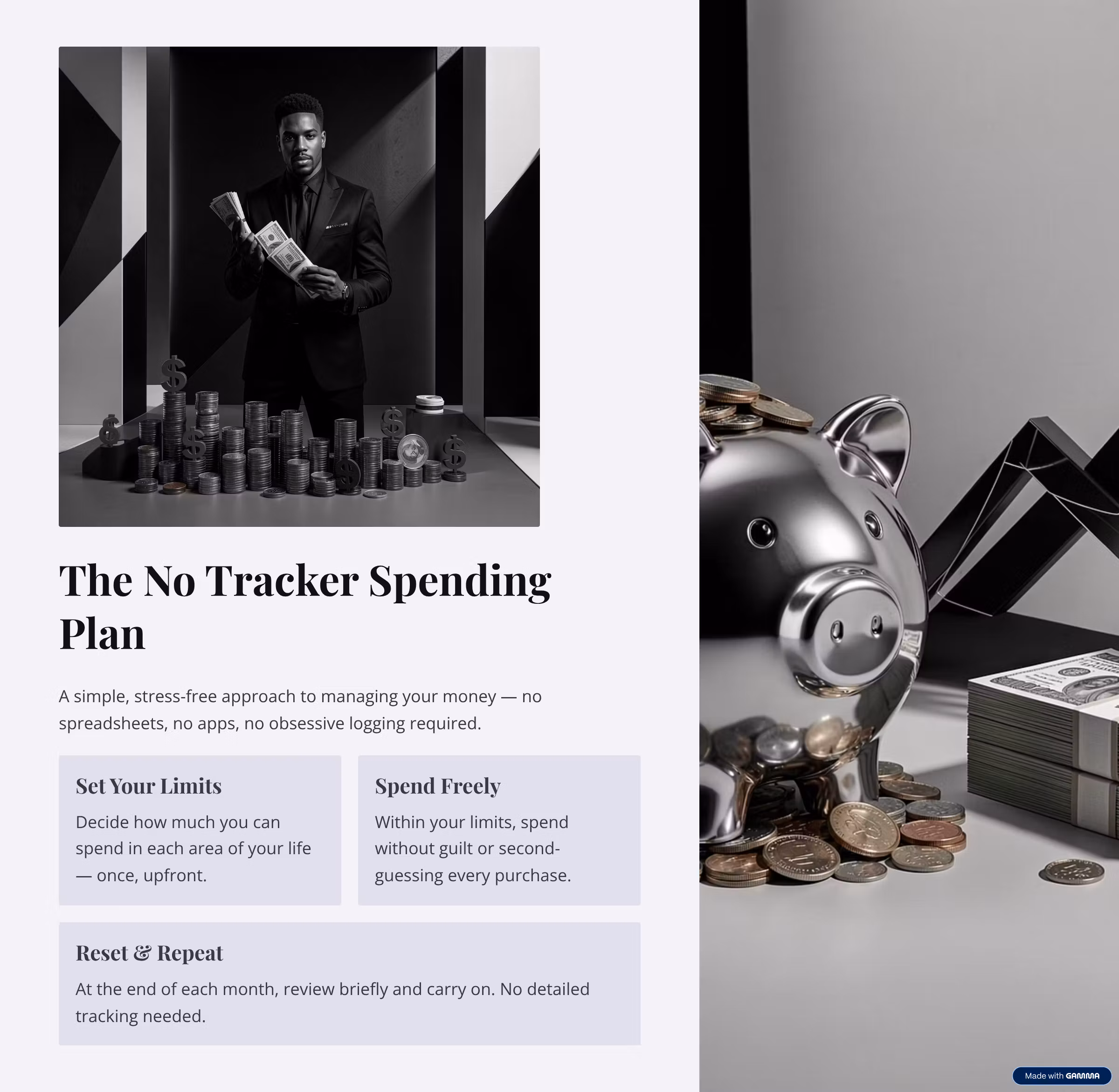 the no tracker spending plan