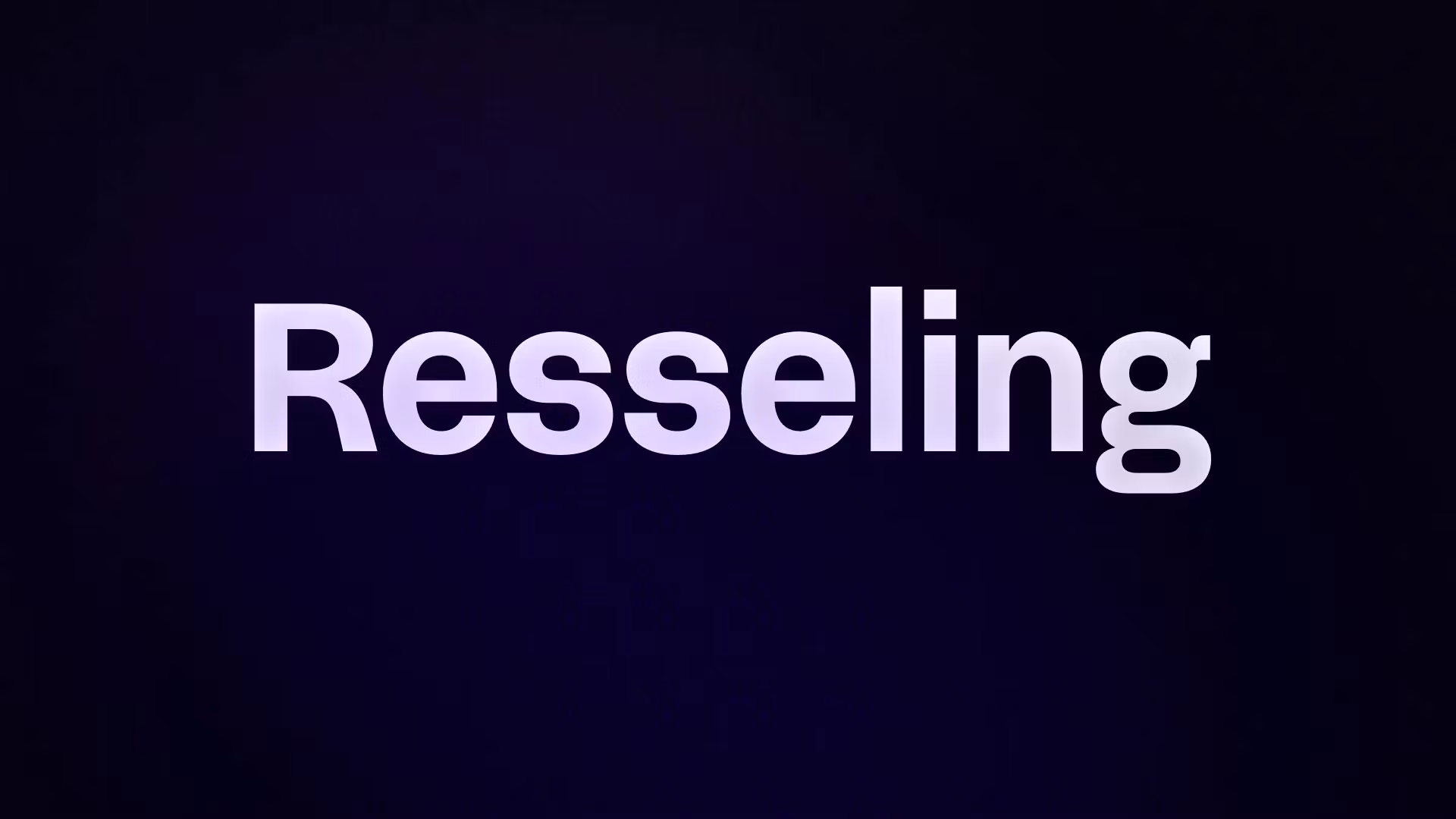 Resseling perfume
