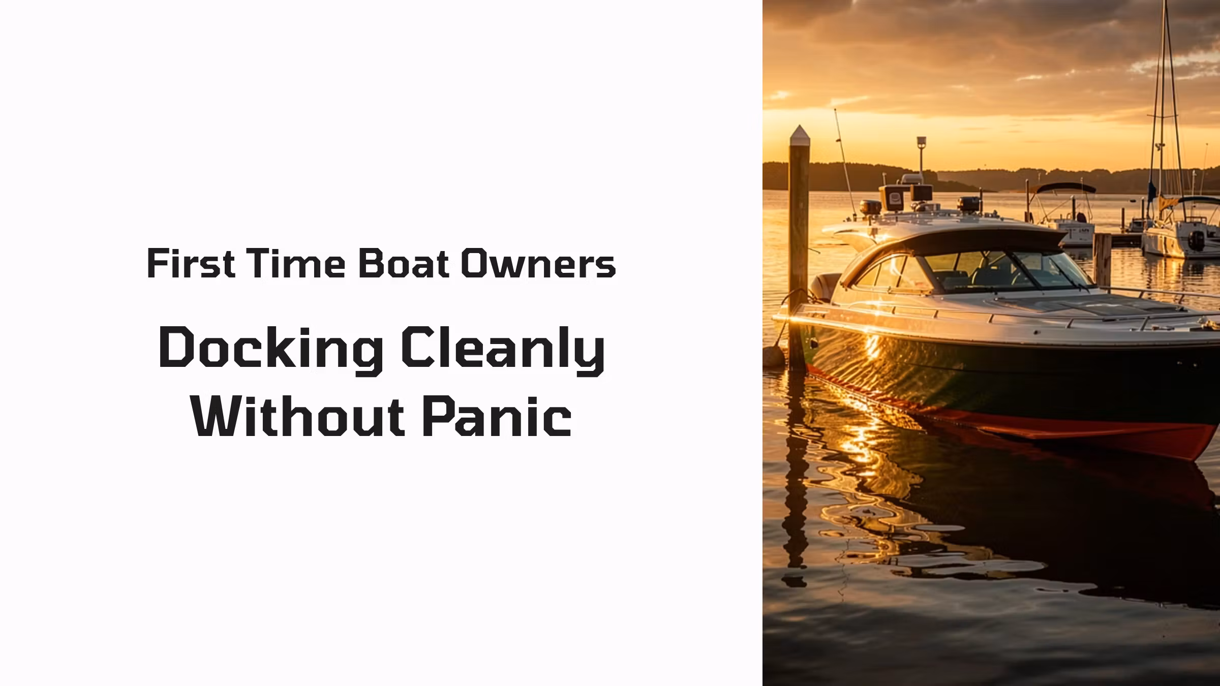 First Time Boat Owners Docking