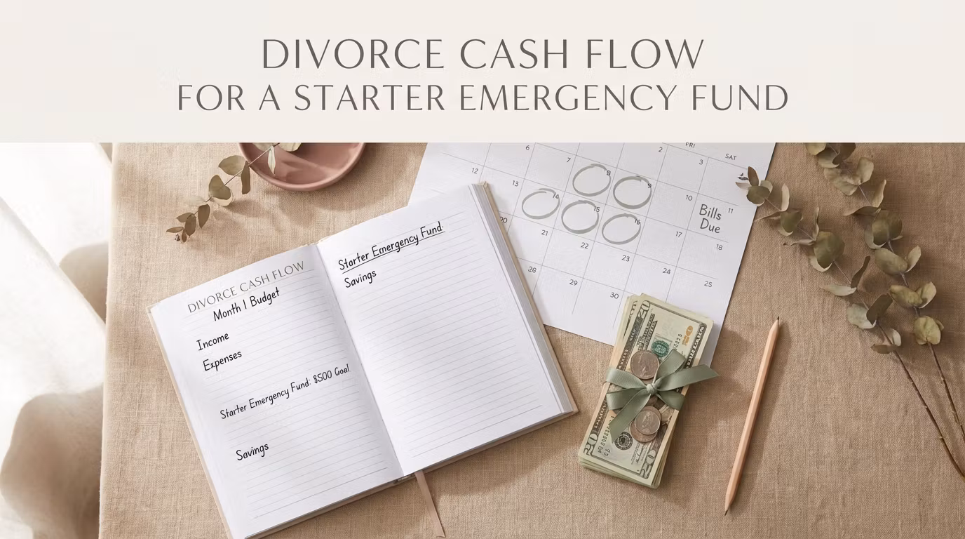 Divorce Cash Flow for a Starter Emergency Fund