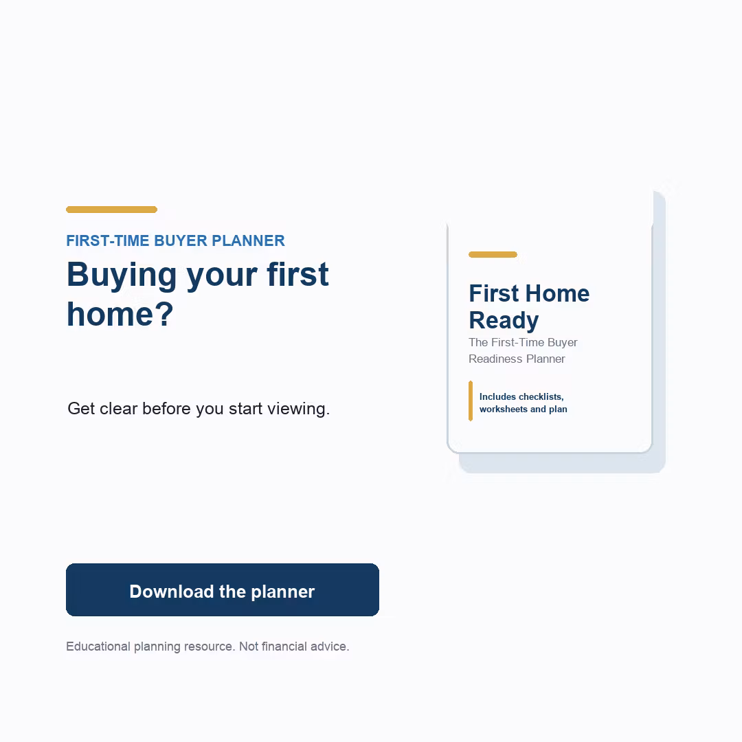 The First Home Buyer Readiness Planner
