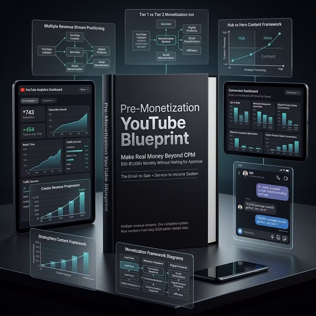 Pre-Monetization YouTube Blueprint: Make Real Money Beyond CPM and Adsense