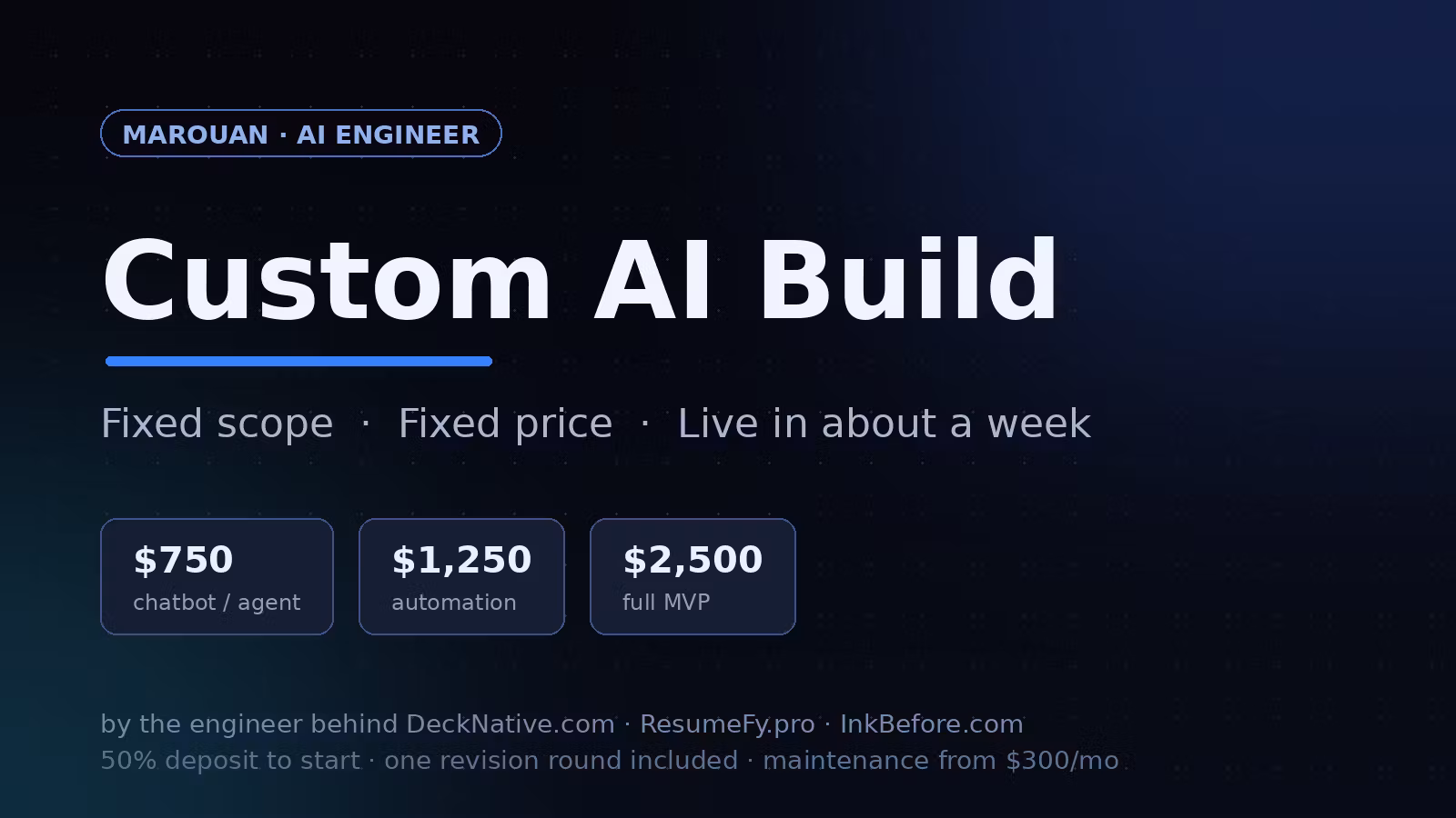 Custom AI Build — Deposit