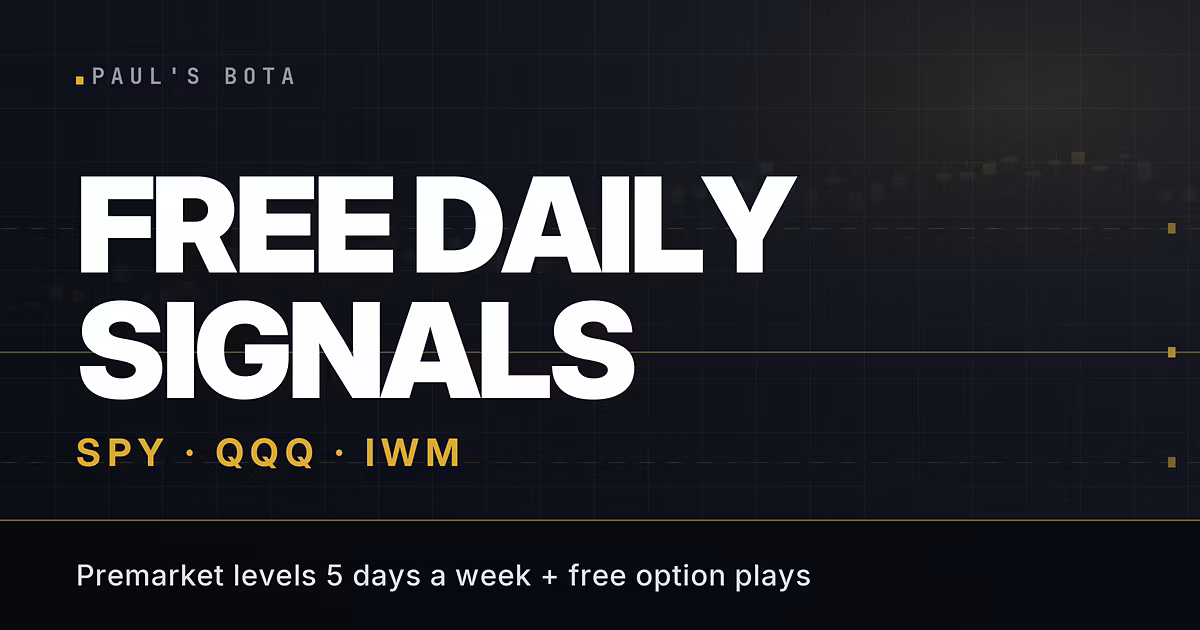 🎁Free Daily Signals + Weekly Option Play