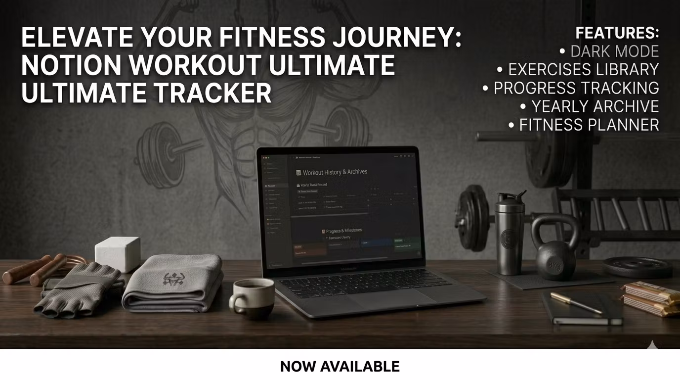 Ultimate Notion Workout Template & Aesthetic Habit Tracker