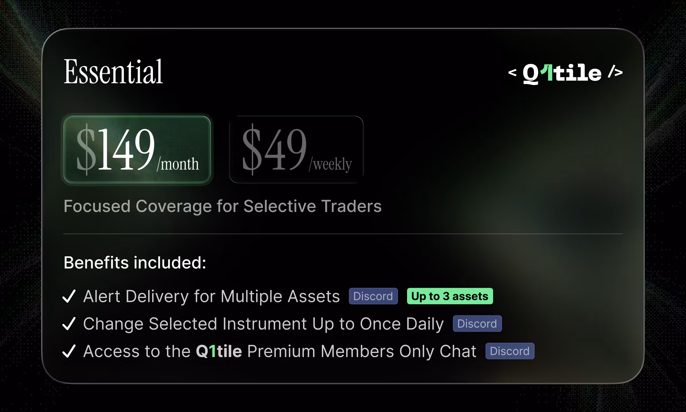 Q1 Essential (3 Assets - Monthly)