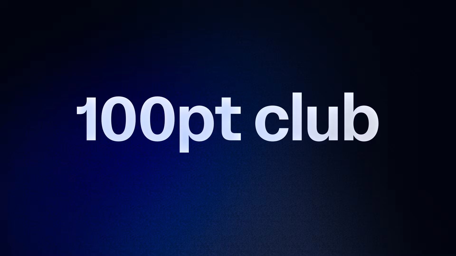 100pts is all you need..