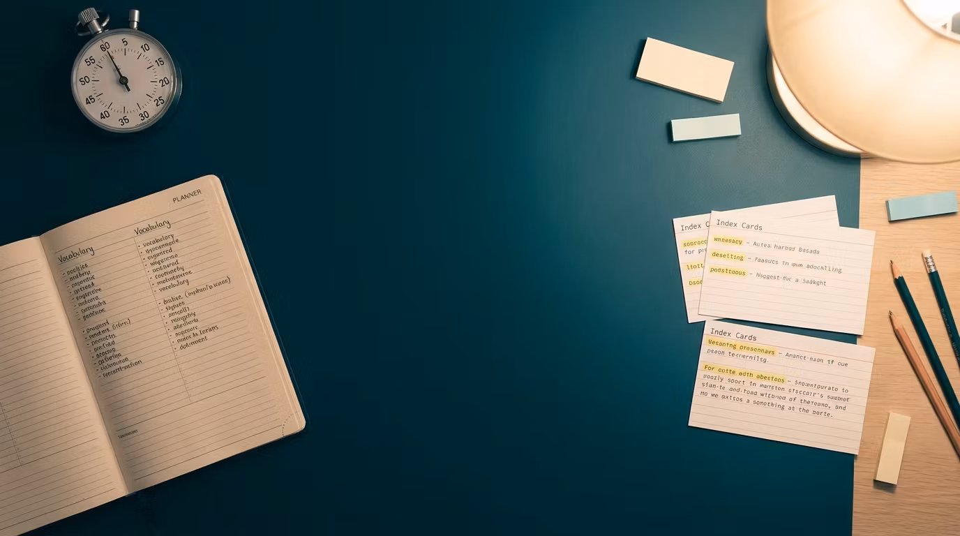 Timed Vocabulary Recall Planner