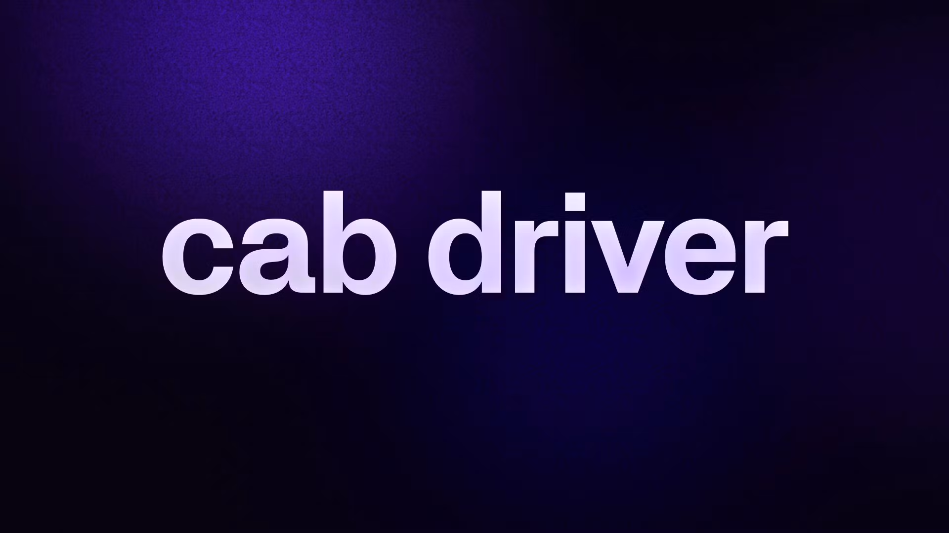 cab driver 