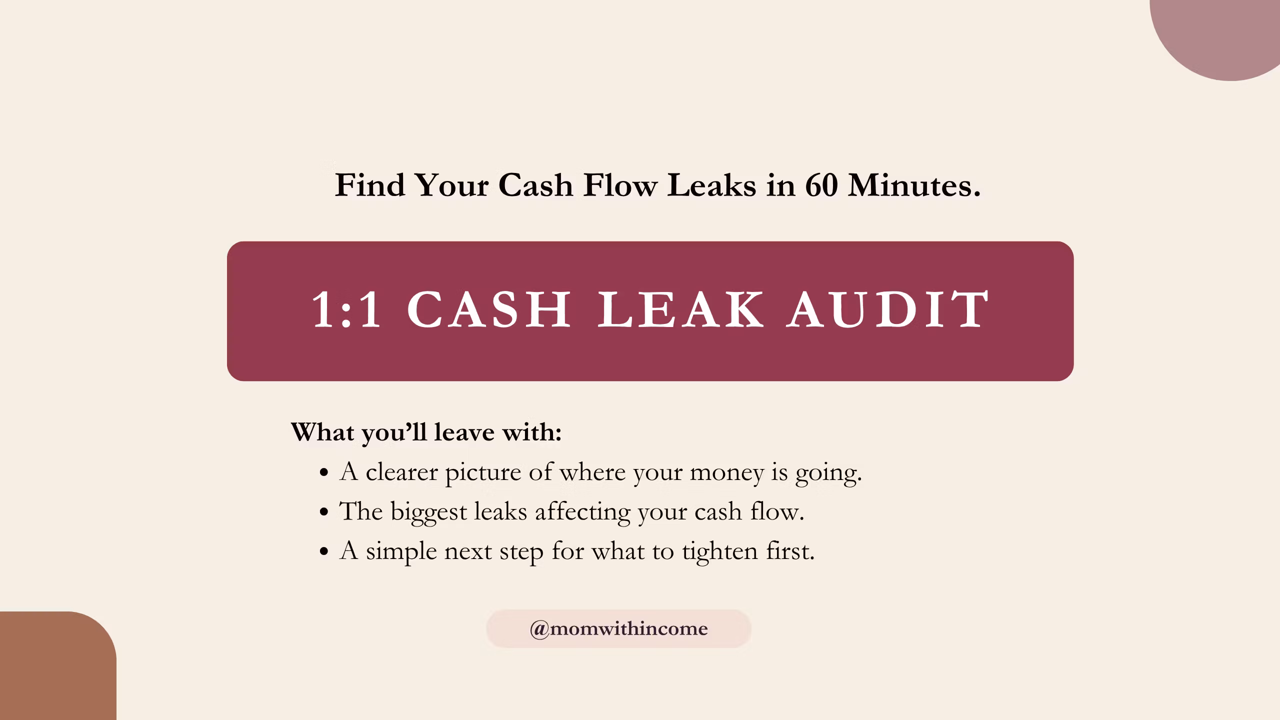 1-1 Cash Leak Audit