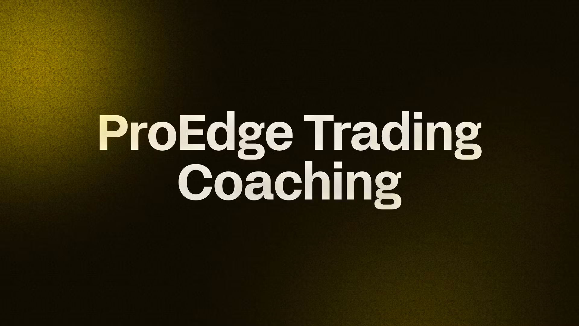 ProEdge Trading Coaching