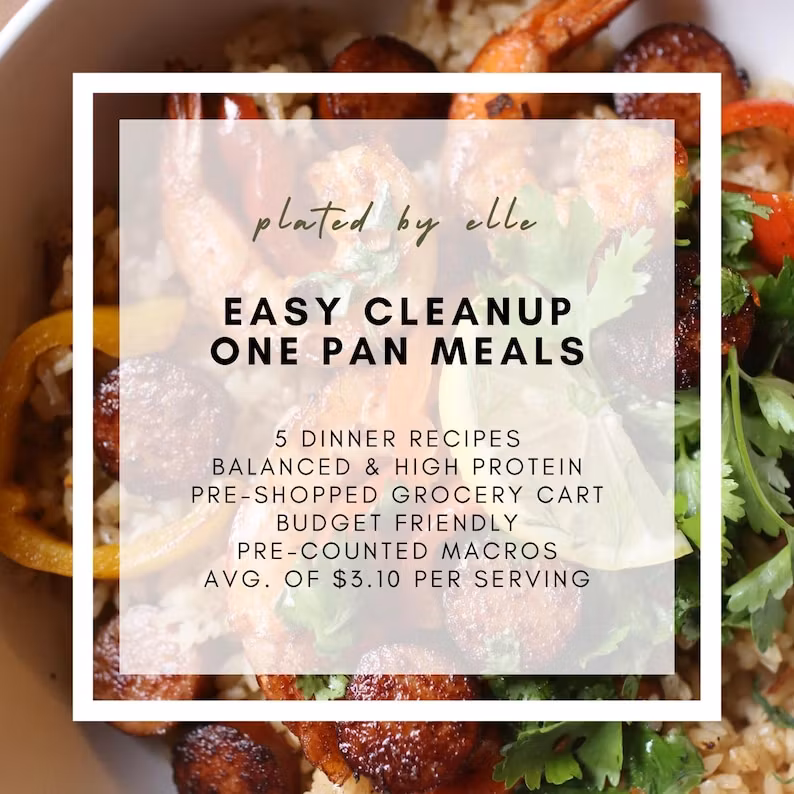Easy Cleanup - Meal Plan