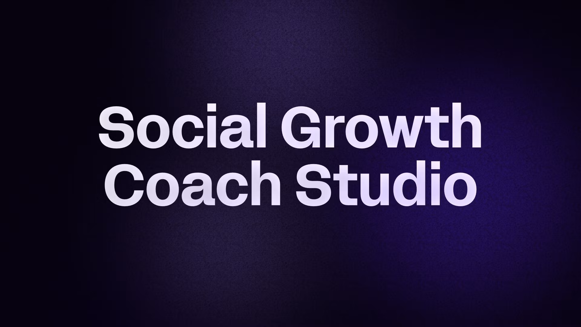 Social Growth Coach Studio