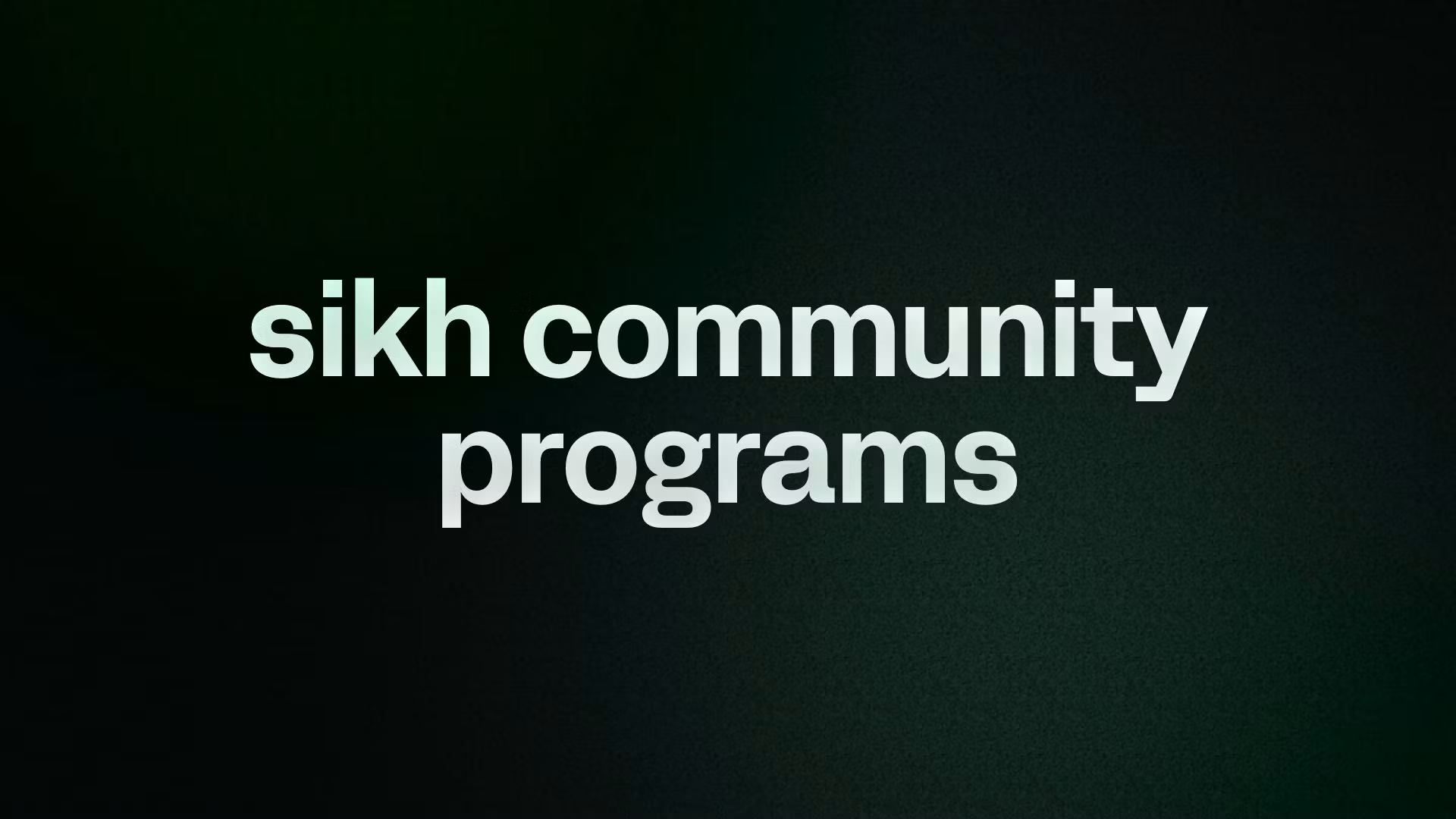 sikh community programs 