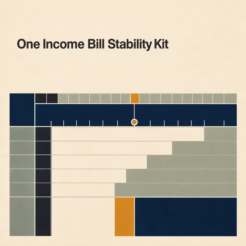 One Income Household Bill Stability Kit 