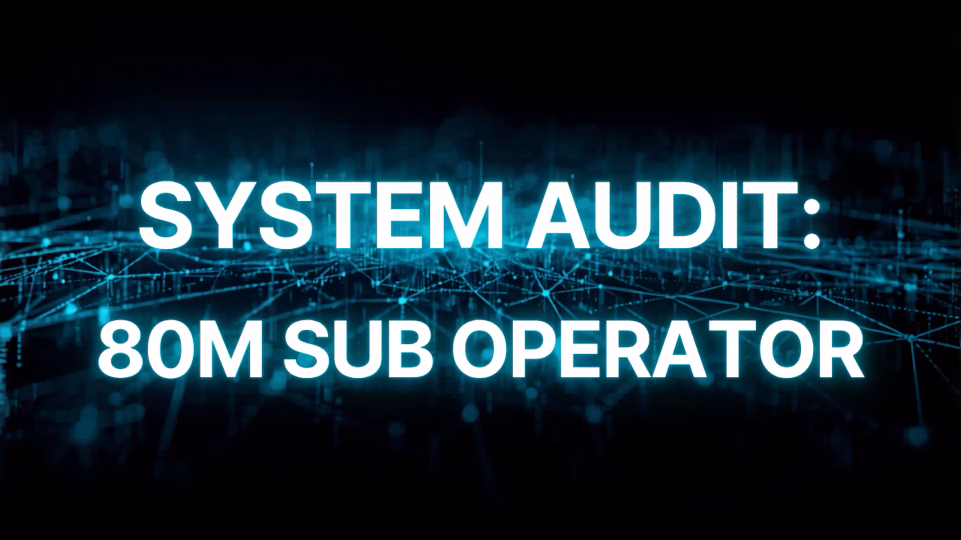 The Architect’s Office – Limited System Audits (40 Slots Only)