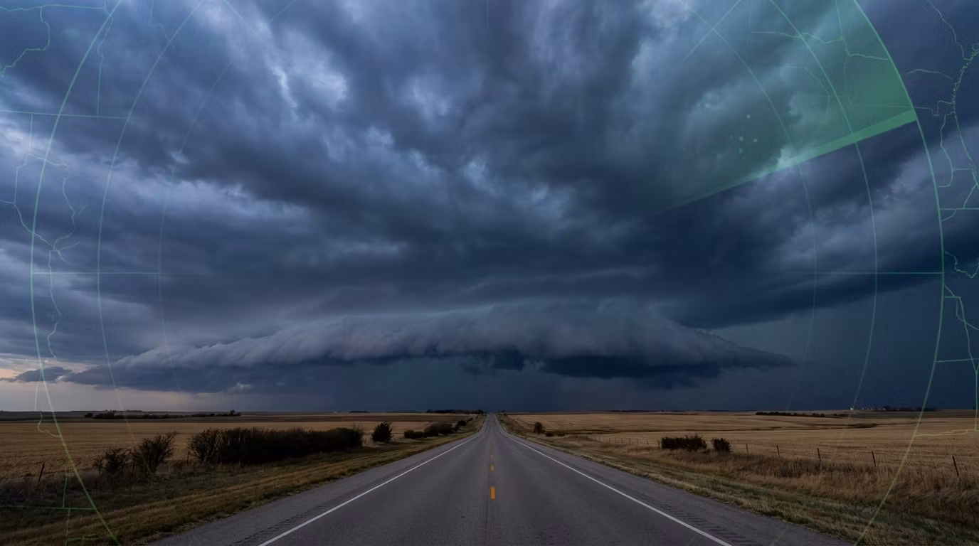 Storm Chasers Positioning Safely