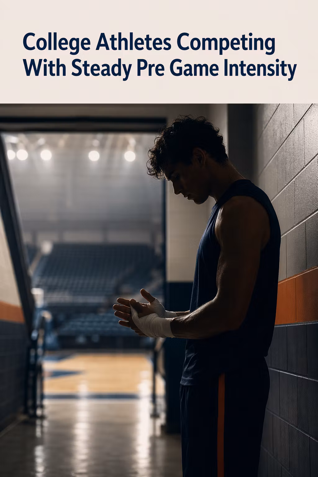College Athletes Competing With Steady Pre Game Intensity