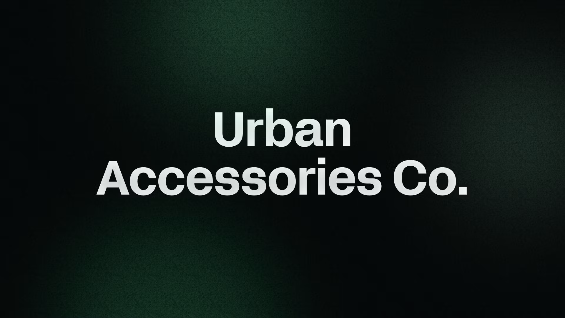 Urban Minimalist Accessories 
