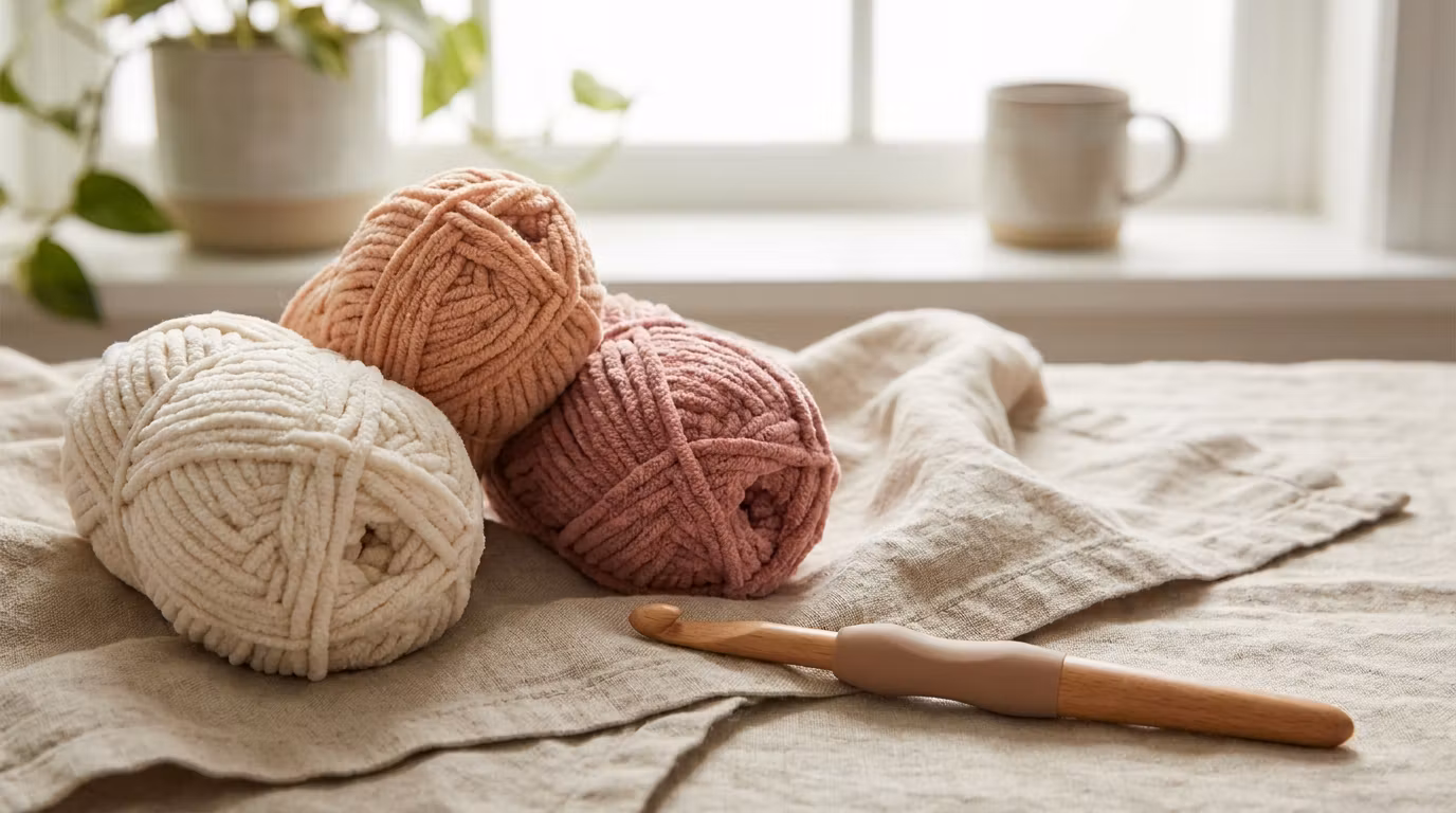 The beginner crochet setup for a smooth first project.
