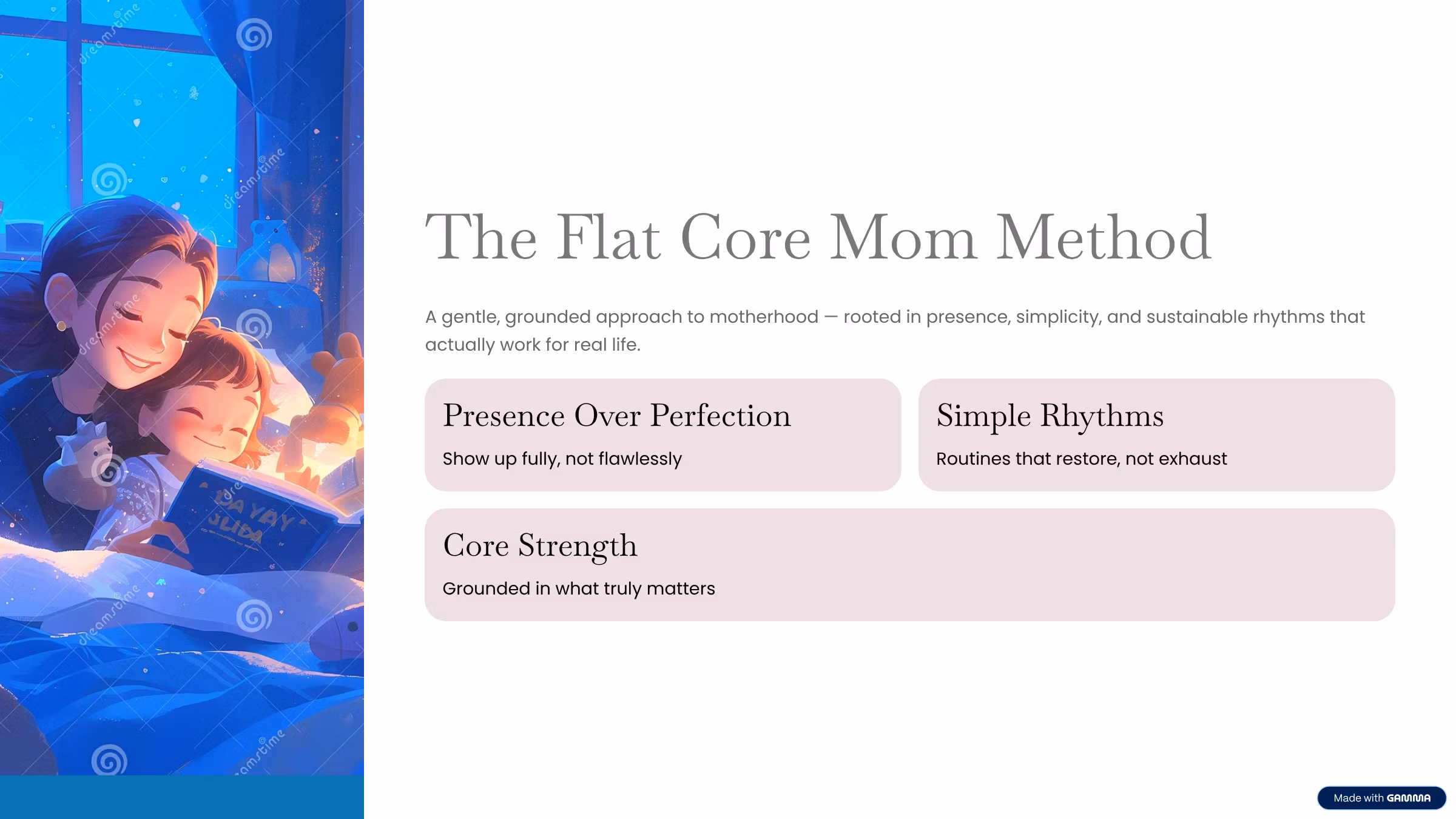 The Flat Core Mom Method
