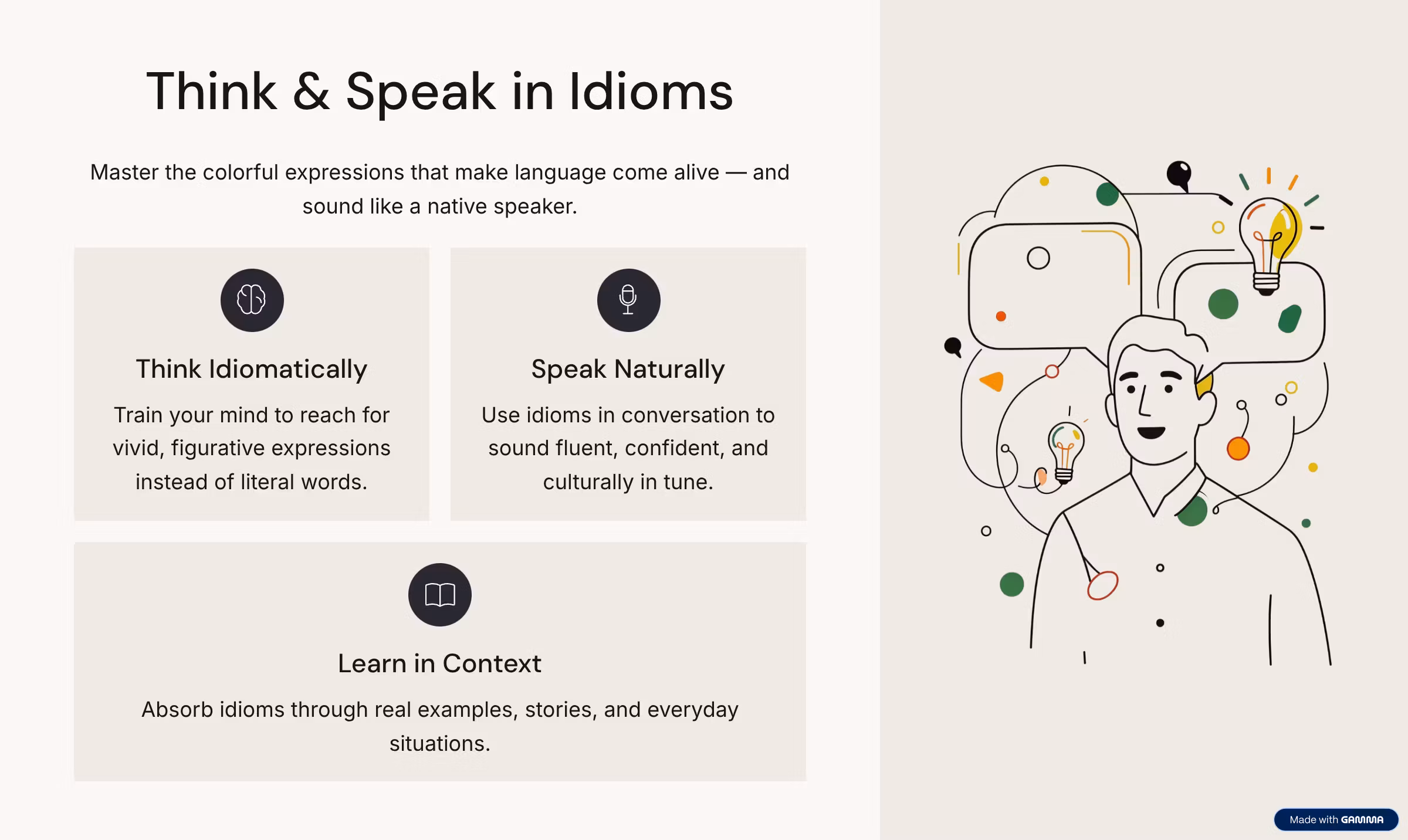 Think & Speak in Idioms