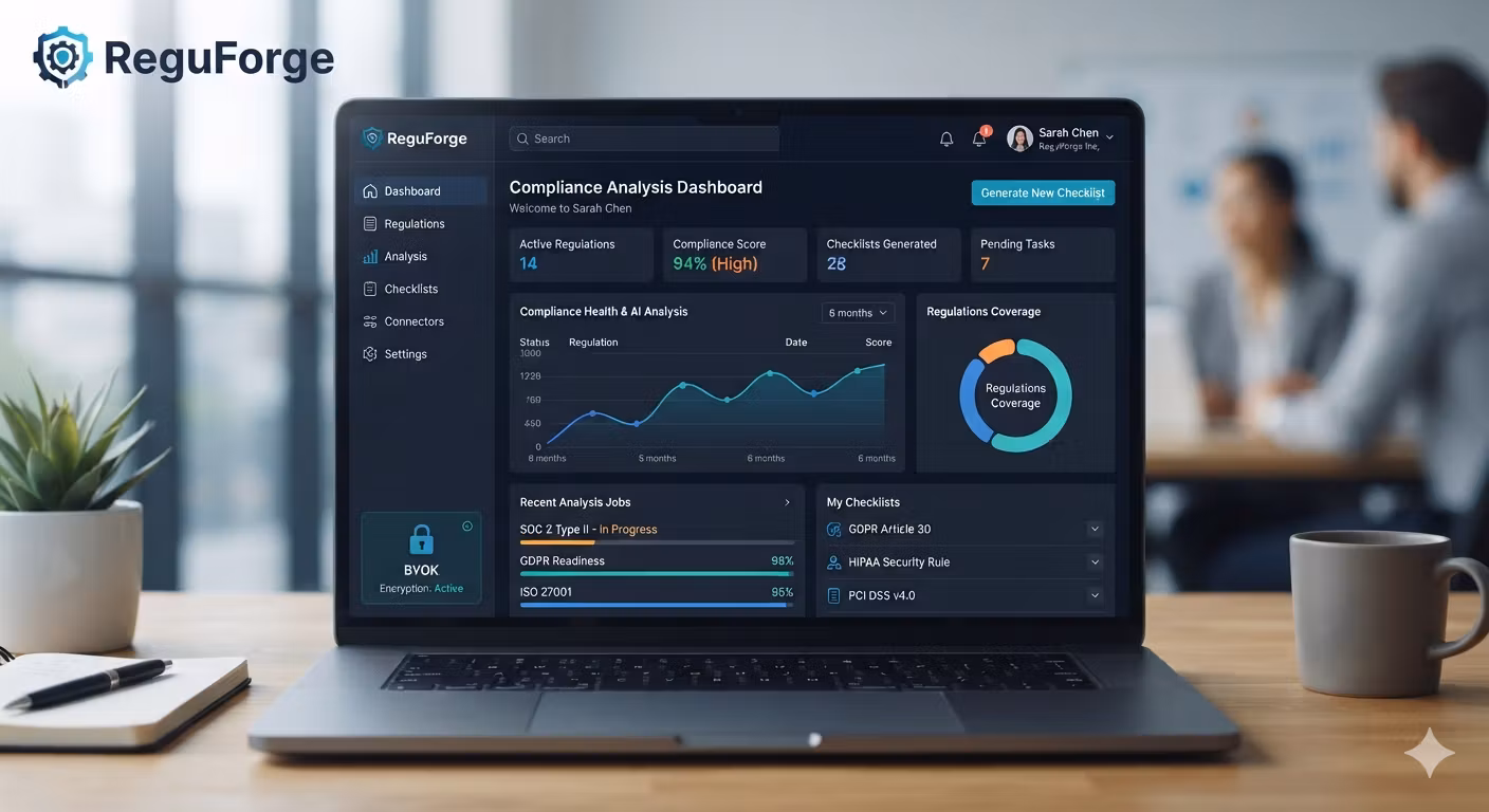 ReguForge — AI Compliance Analyzer & Checklist Generator (BYOK)