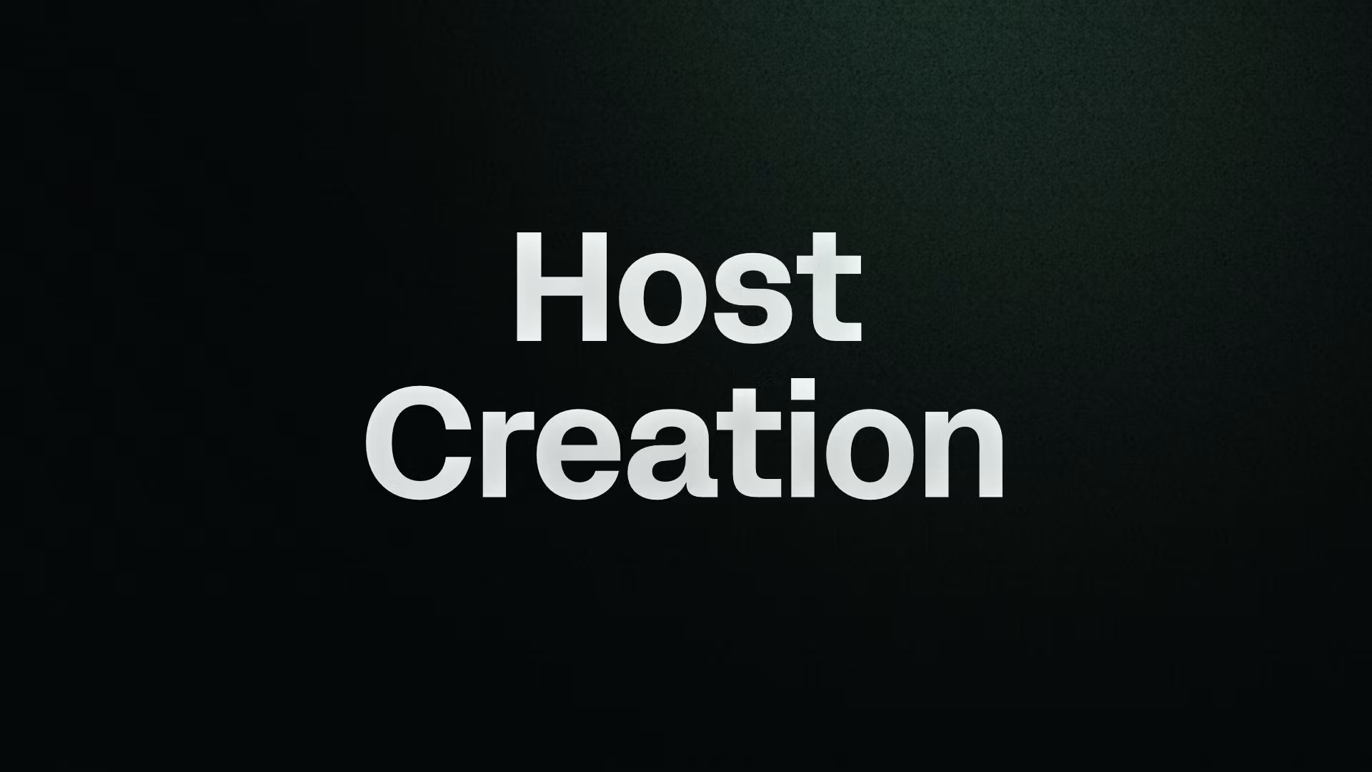 Host Creation Lab