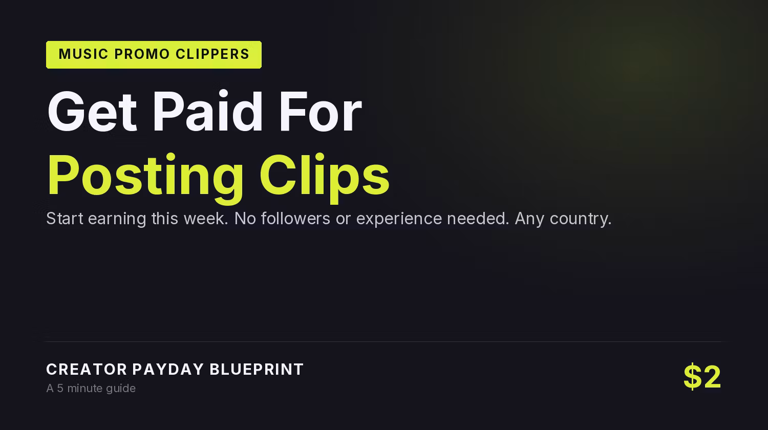 Creator Payday Blueprint: The Exact Method We Use To Get Paid For Posting Clips