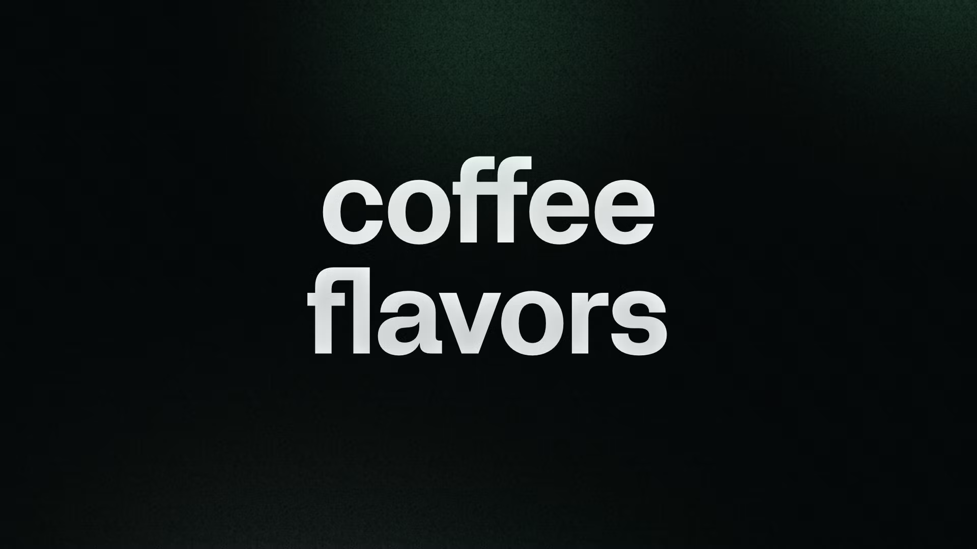 coffee flavors