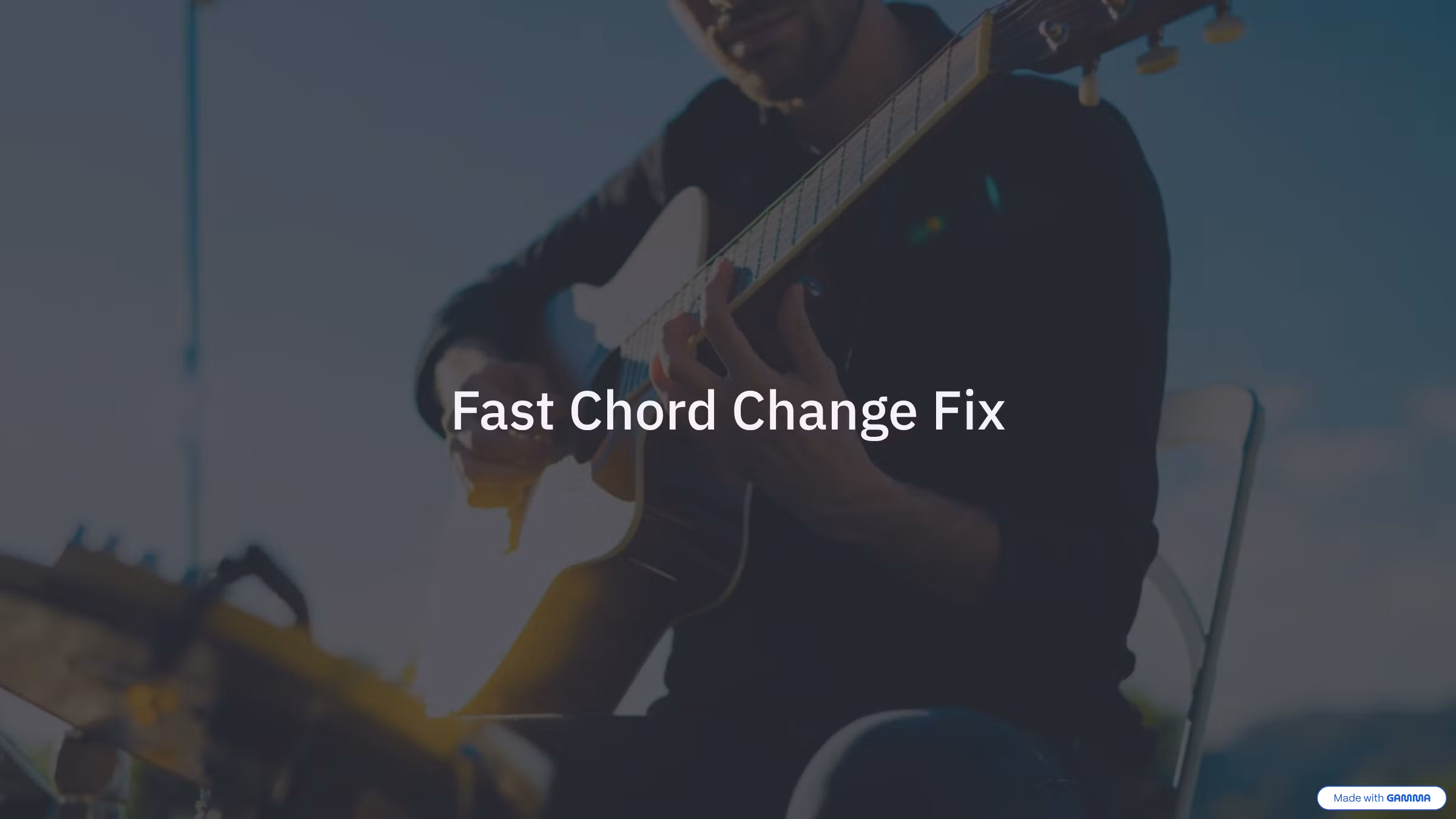 Fast Chord Change Fix: The 5-Second Chord Switch Checklist