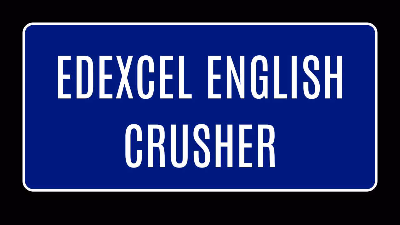 Edexcel English Crusher 