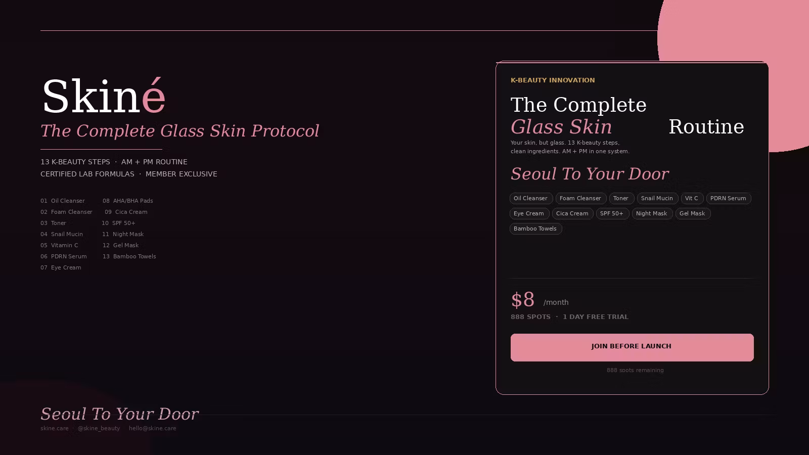 Skiné Glass Skin Protocol