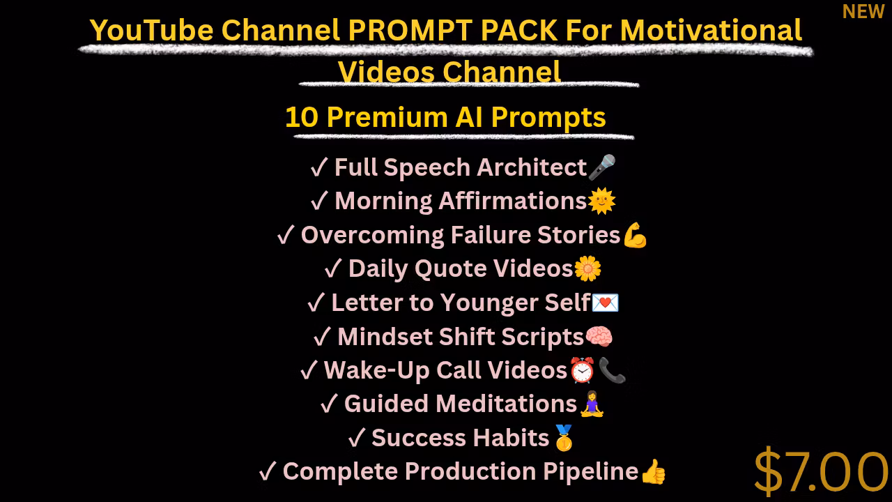 Prompt Pack for Motivational YTChannel