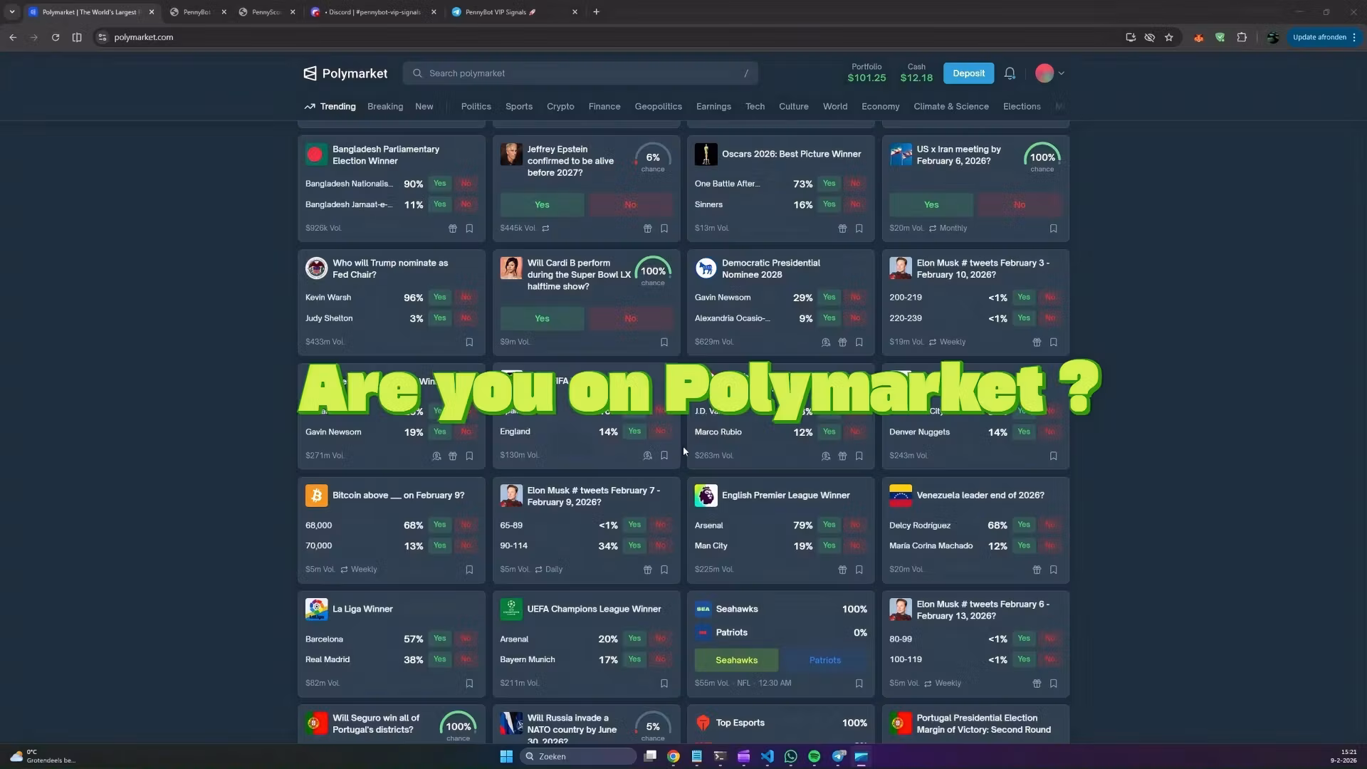 PolyMarket VIP Signals Access