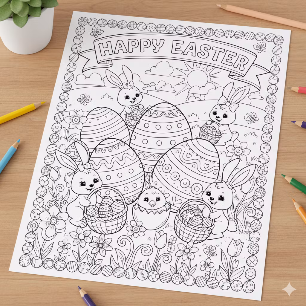 Livre de coloriage Pâques