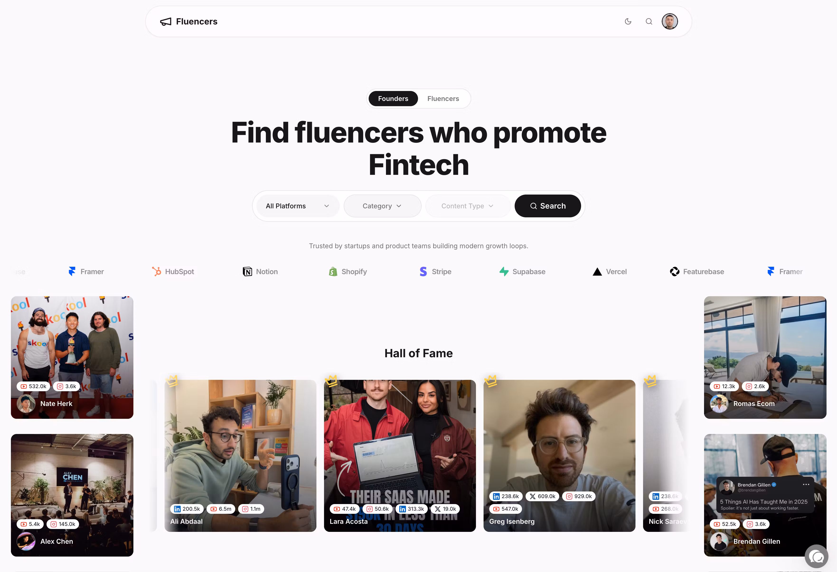 Fluencers: Tech Creators Marketplace