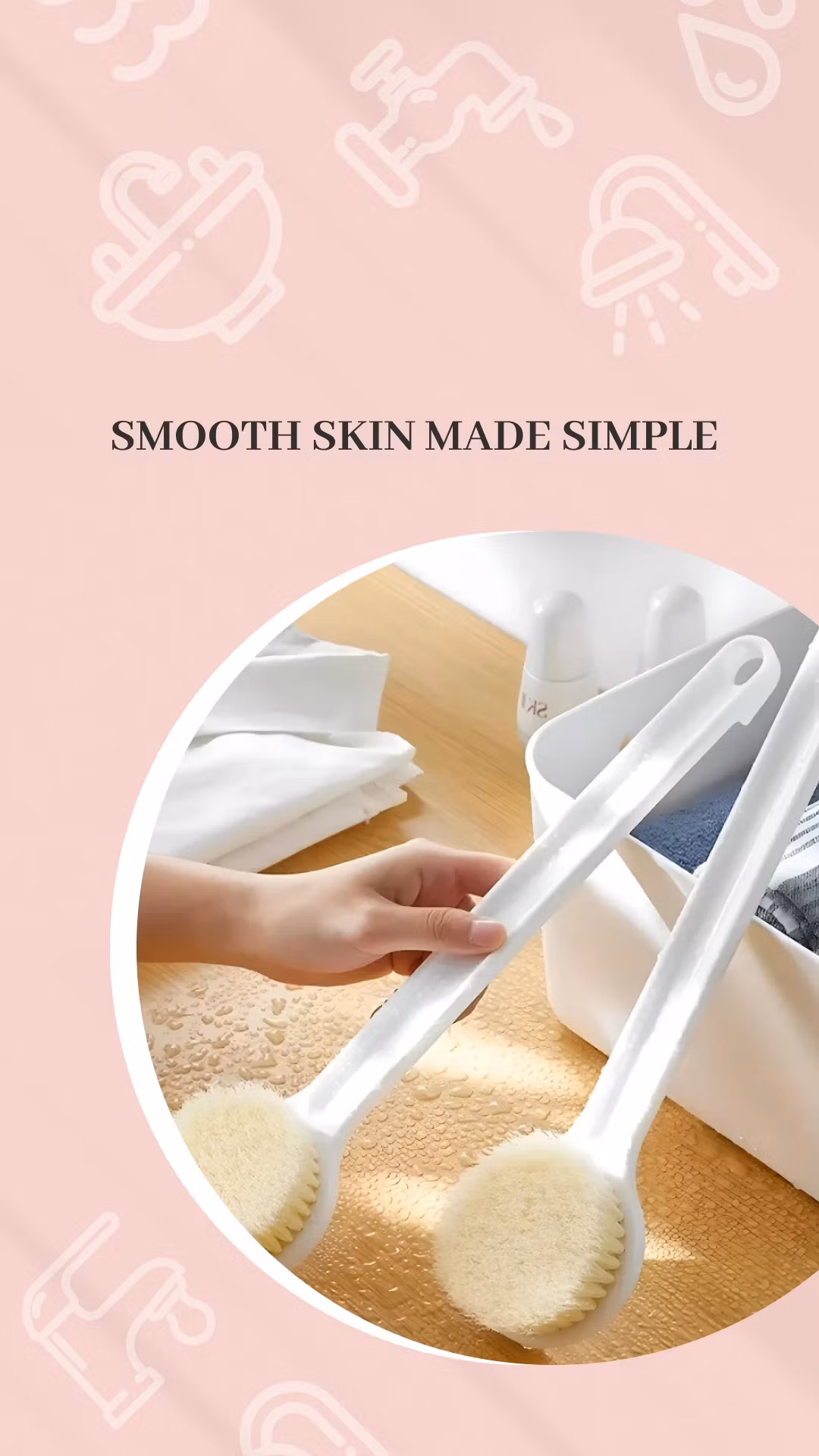 Long-Handled Exfoliating Bath Brush